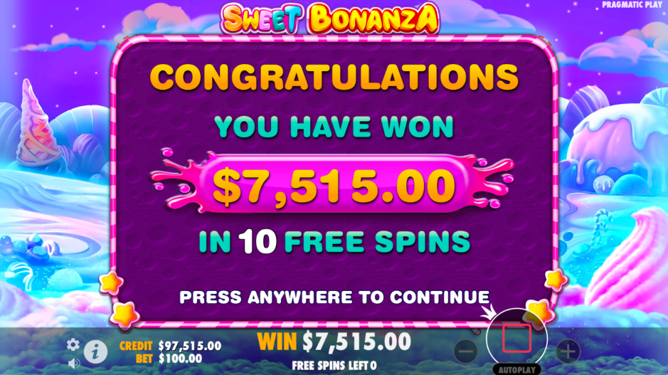 Sweet Bonanza by Pragmatic Play Free Spins