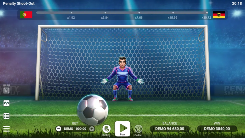 Penalty shoot-out by Evoplay